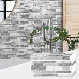 Flat Decorative Stickers, Colorful Brick Wall Decals, Realistic Stone Style, Marble Pattern Sticker, Perfect for Kitchen Living Room Renovation, Self-Adhesive No Residue