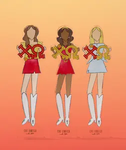 Chi Omega Acrylic Block Shelfie