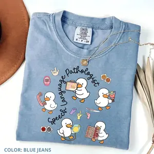 Comfort Colors Speech Language Pathologist Shirt, Funny Silly Goose Tee, Back to School SLP Shirt, Cute Therapist Gift Top, Cute Crewneck For Women - TrendWear USA
