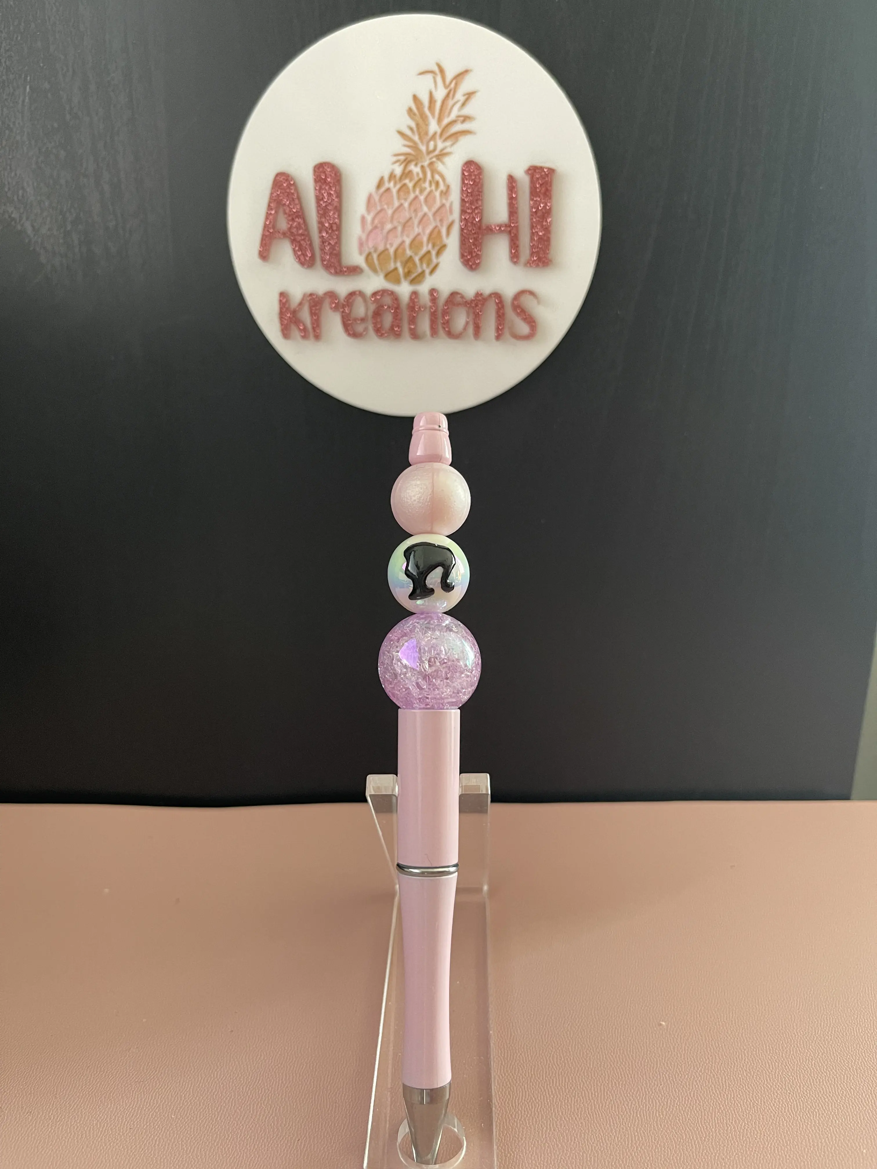 Character Pencil with a Shimmering Pink Finish