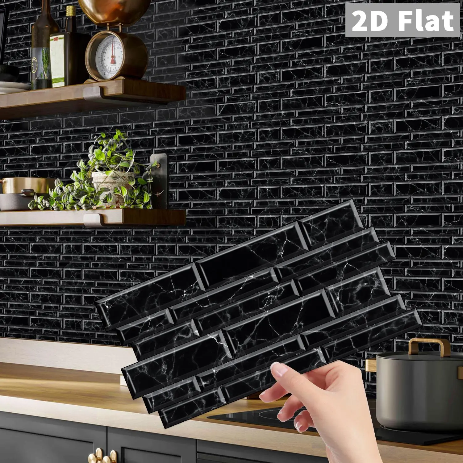 Marble Pattern Wall Sticker, Self-Adhesive Waterproof Oil-Resistant, Ideal for Kitchen, Bathroom, Home Office, Dormitory, Marble Backsplash Wallpaper