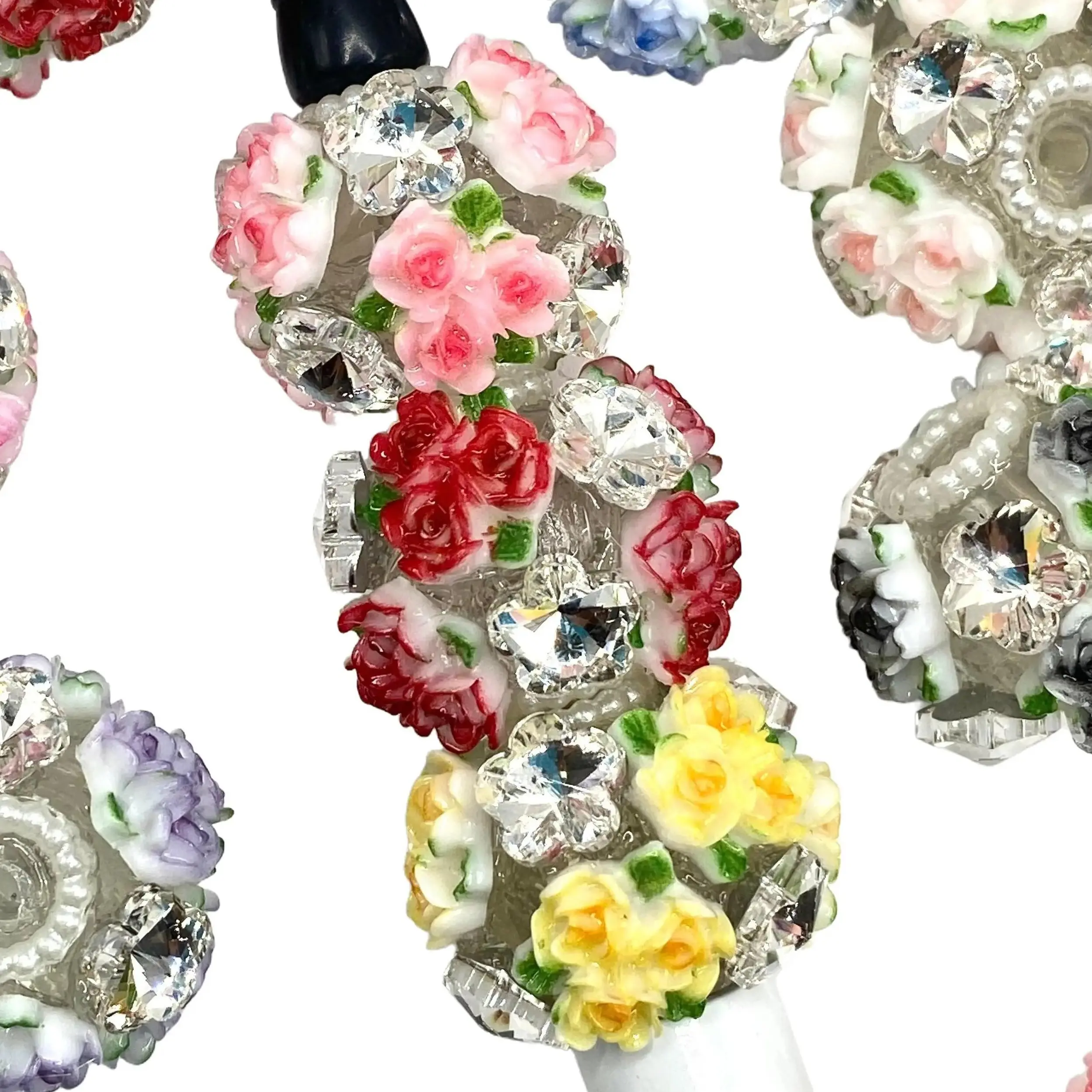 5pc Hand Picked Flowers Fancy Beads - Jewelry Making Beading DIY Supplies  Diy Beading Accessories