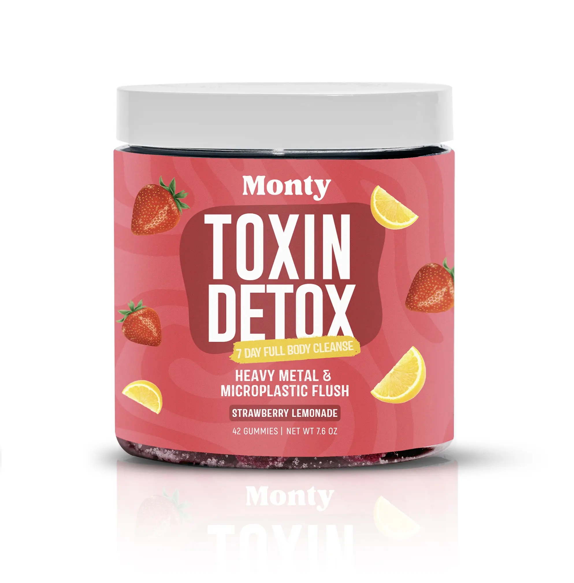 Microplastic & Heavy Metal Detox for Adults, 7 Day Powerful Full Body Cleanse with Zeolite & NAC (N-Acetyl Cysteine), Zeolite Detox Gummies, Liver, Gut & Kidney Cleanse, Strawberry Lemonade Flavor Supplement Healthcare