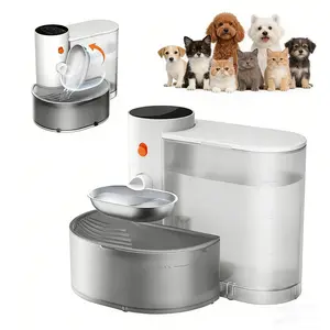 Acyacy Automatic Wireless Pet Water Fountain, Stainless Steel Bowl,2025 New Arrival, 3L Large, Rechargeable Feeding Dispenser with Anti-Accidental Touch Mode, No Filter, Cozyvibes Petlife