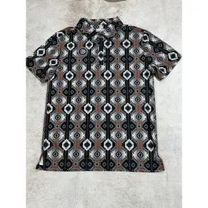 Rock And Roll Daniel RR Aztec Printed polo Black