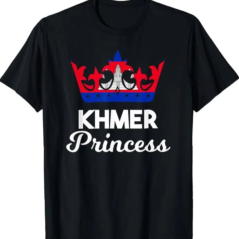 Cambodia Cambodian Khmer Flag Day Love Crown Princess Queen T-shirt