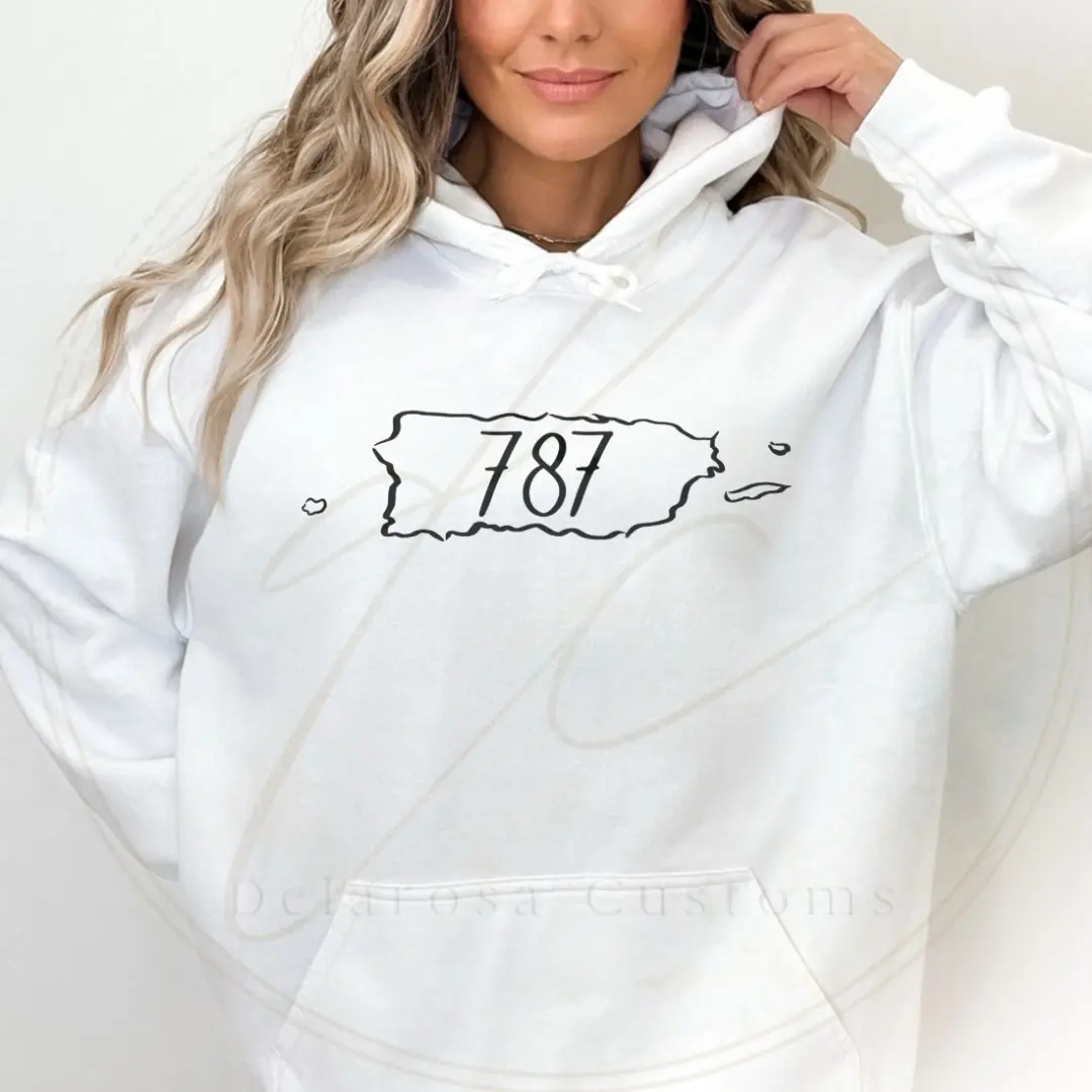 787 Puerto Rico Hoodie Cotton Casual Unisex  Long Sleeves Basic Style Pullover Comfort Tops Sweater puerto rico