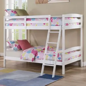 Candice Duo Twin Over Twin Bunk Bed – Solid Wood Bunk Bed with Ladder, Space-Saving Design, Transitional Style by Furniture of America