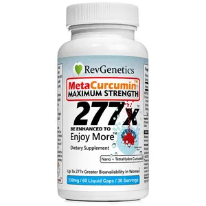 MetaCurcumin 277x Super Curcumin + TetraCurcumin: Curcumin Supplement Dietary Healthcare Capsule Edible Fitness