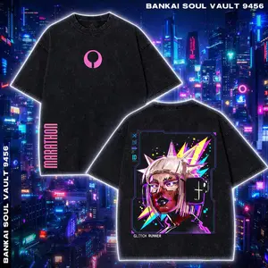 [Collection] 7 Designs - Marathon FPS Game Graphic T-shirt Streetwear 100% Cotton Oversized Bungie Glitch Runner Fan Gift Heavyweight Aesthetic Washed Print Unisex Top Cyberpunk Techwear Design