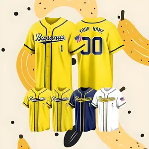 Personalized Bananas Team Baseball Jersey, Funny Bananas Jersey, Let's Go Bananas Jersey, Custom Team Name Number, Gifts For Savannah Fan