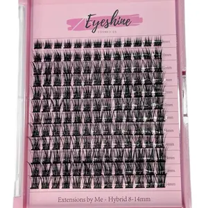 Eyeshine Hybrid Petite (black 8-14mm) Lash clusters only glue sold separately