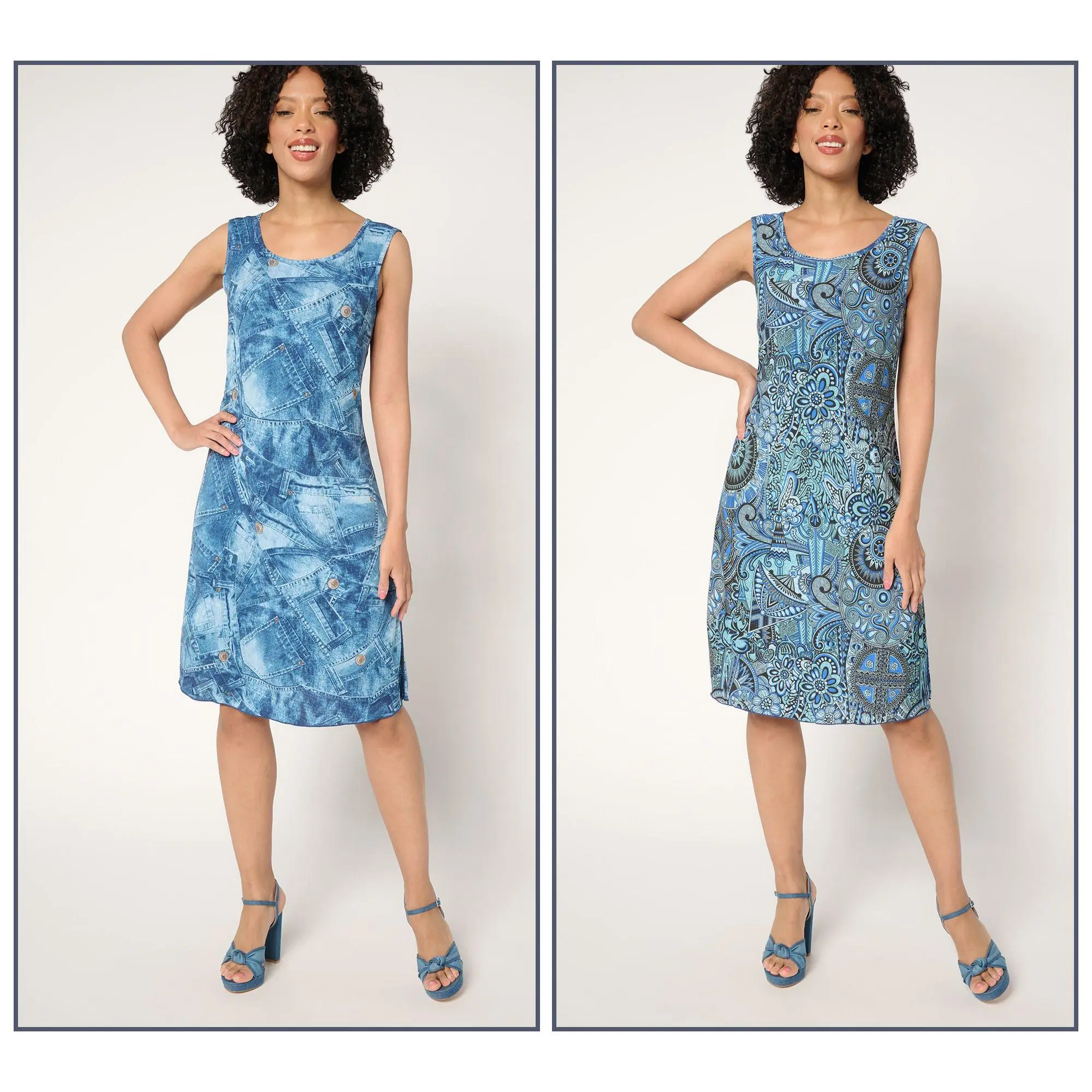 Attitudes by Renee Petite Reversible Printed Como Jersey Dress