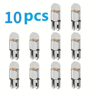 10 Pack 12V LED Atmosphere Lights Led Ambient Light Car Bulbs T10 194 168 W5w2825 COB Interior Lighting 6000k for Trailers Trucks Vans