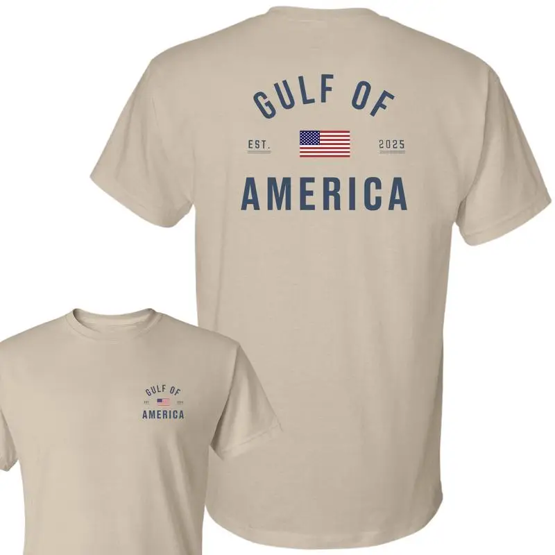 Gulf of America T-Shirt, Patriotic Minimalist Graphic Tee, Casual Streetwear for Men and Women