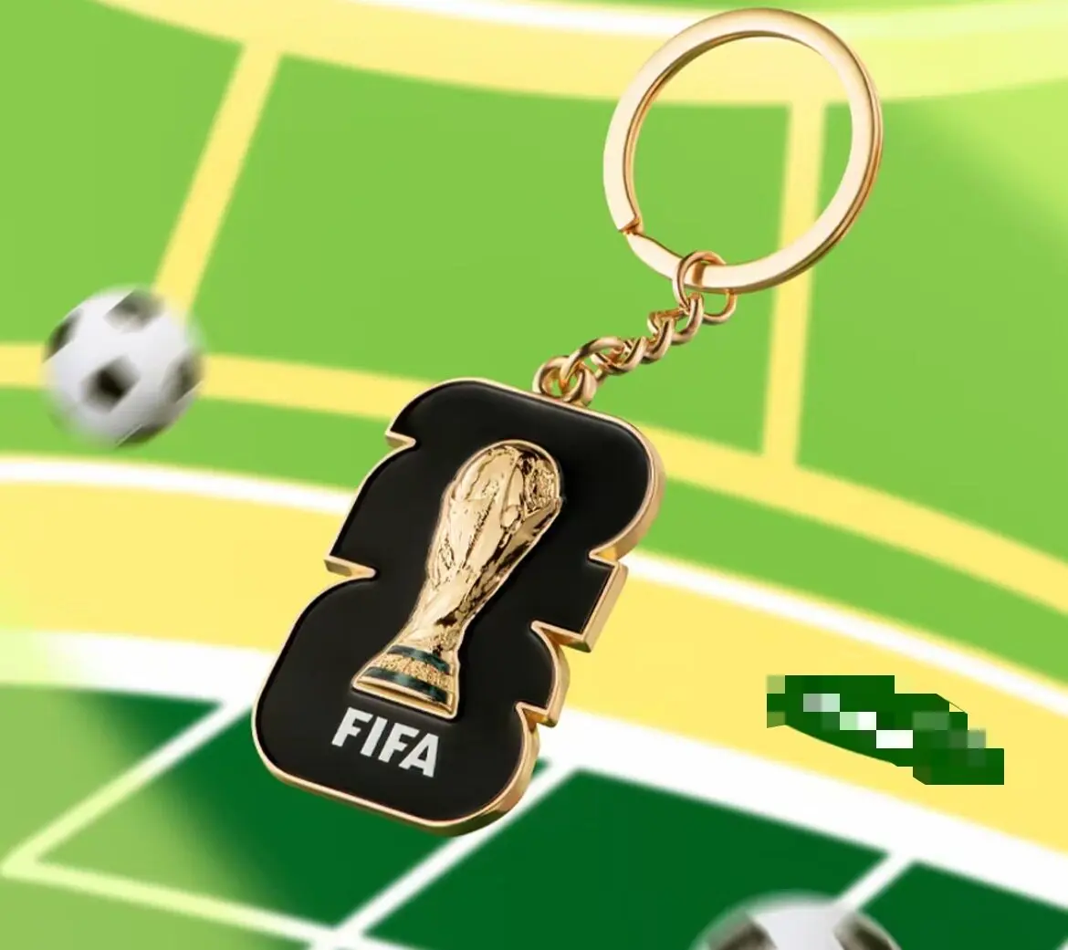 MINISO FIFA World Cup 2026 Trophy Metal Keychain | Gold Trophy Key Ring, Collectible Bag Charm for Keys, Backpacks & Soccer Fans, Back To School