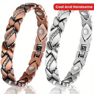 2PC Women's Copper-plated bracelet with 3500 Gauss Magnet - Stylish & Durable, Perfect for Birthdays, Mother's Day & Christmas