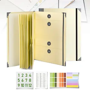 Accordion Document Organizer, File Folder with Labels and Pockets, Expanding Storage Folder for Important Papers, Emergency Binder, Birth Certificates and Letters, Ideal for Home Files Organization