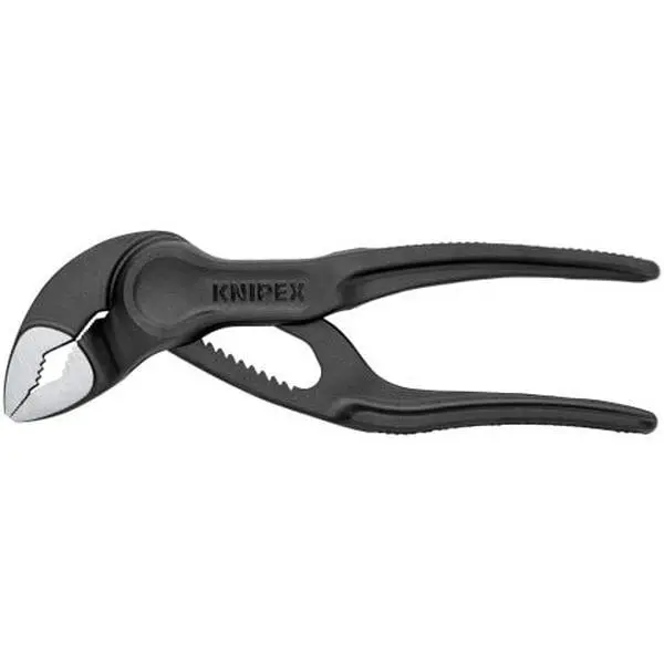 KNIPEX 87 00 100 SBA 4" Cobra® XS Adjustable Grip Water Pump Pliers, Hardened Teeth Grips Tool for Pipe Work