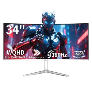 34-Inch Esports-Grade 180Hz 1500R Curved computer gaming monitor, 3440x1440 Ultra-Wide monitor, Smooth Lag-Free Gaming for All Major Titles, Perfect Gift for Father's Day, Back to School, Boyfriends & Dads