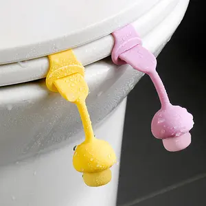 4PCS Toilet Flipper Silicone Lift Toilet Lid Toilet Seat Pull Ring Sanitary and Anti Dirt Hand Toilet Accessories
