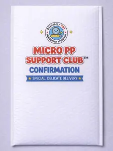 Micro PP Support Club Prank Mailer - Anonymously Sent via USPS for Fun Entertainment - 7x9x1 Size - Special Delicate Delivery