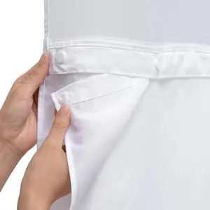 1 Pack Hotel Fabric Snap in Shower Curtain Liner Replacement Removable Water Repellent Liner for Bathroom 70W X 54H