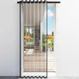 Screen Door with Track, Retractable Screen Door Mesh, Fits Door Size 36 x 80 Inch,-Gliding, Easy to Install for Front/Back Single Doors
