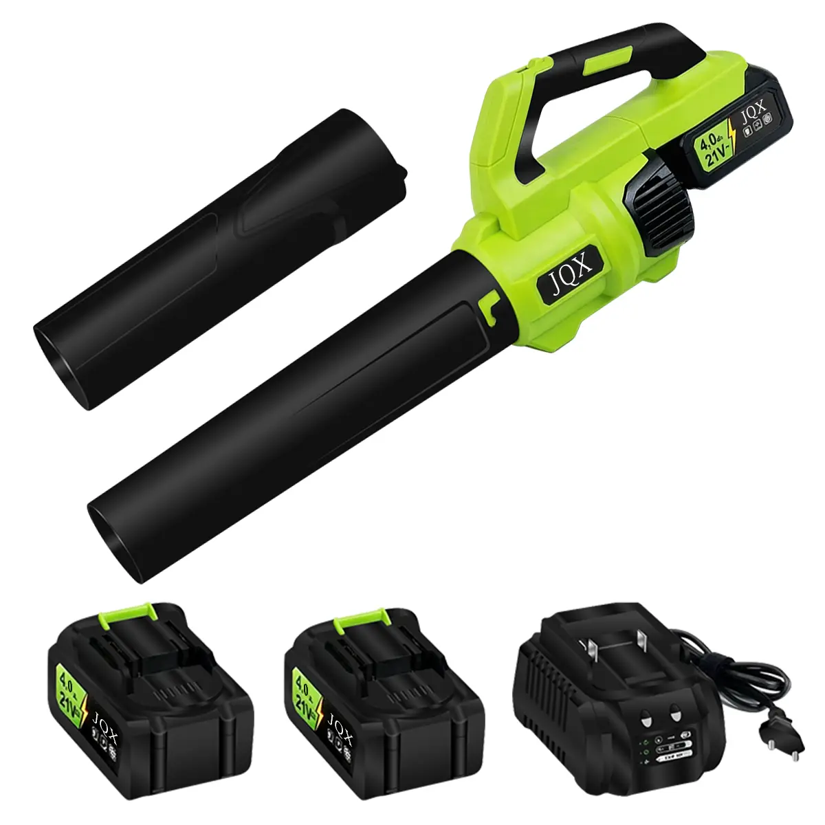Cordless Leaf Blower for Lawn Care, Lightweight Electric Handheld Blower with 2-Speed Motor, 21V Max Battery Powered Tool for Leaves & Grass Clippings