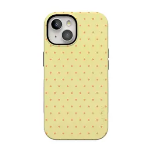 Casely iPhone 15 Plus Case | On the Dot | Yellow Polka Dot | Bold Protective Design | Compatible with MagSafe