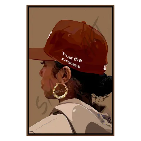 "Trust the process" - Smard Black Wall Art Print/ Canvas for Home /Office Decor