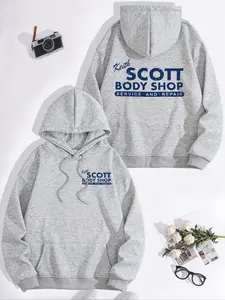 Women's Casual Keith Scott Hoodie with Car Repair Graphic, Fleece Lined, Front Pocket, Fall & Winter Wear