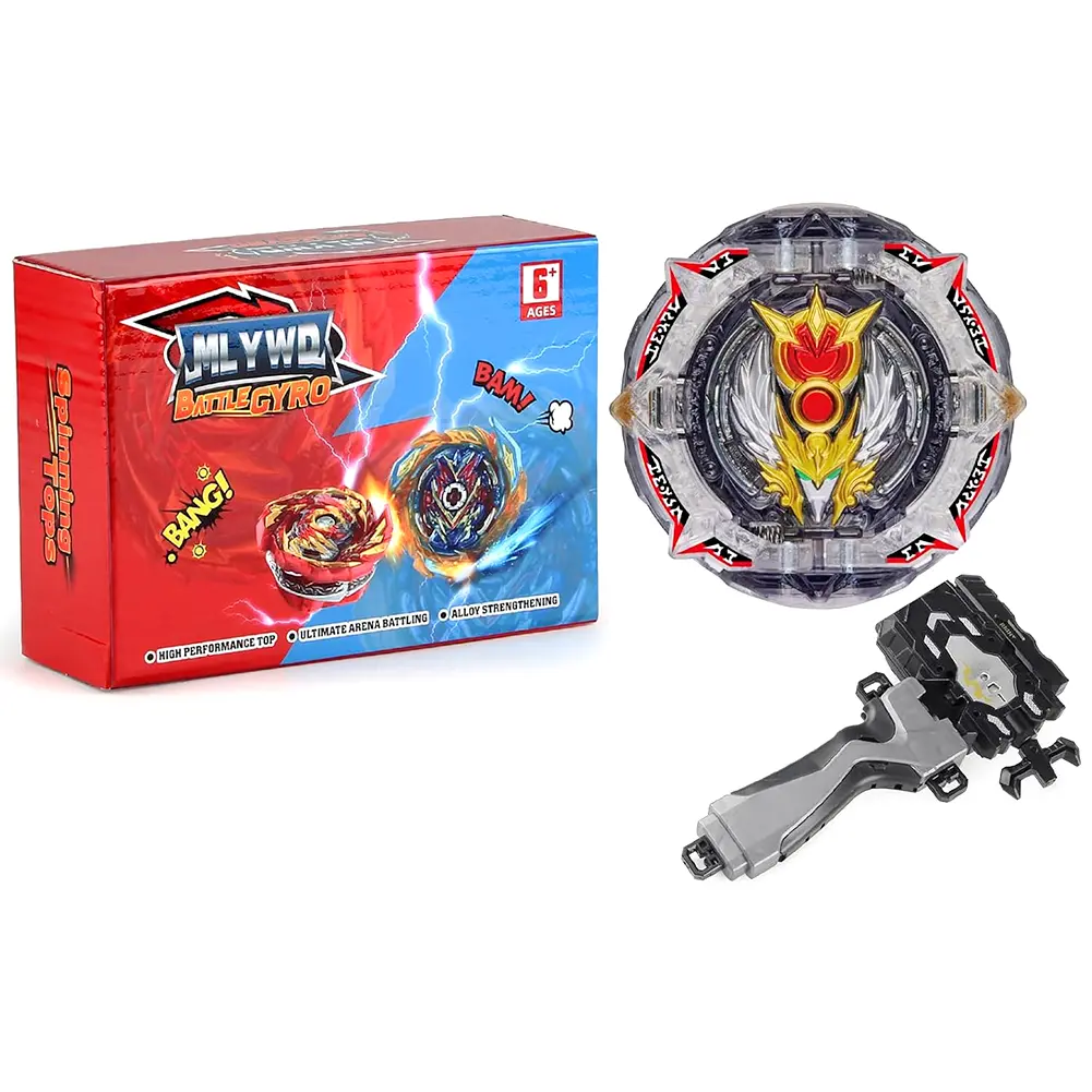 Battle Gyro Set, Bey Burst High-Performance Spinning Top with Launcher & Ultimate Arena Battle, PVC-Free Unisex Toy for 6-8 Years Old Kids, Gift Idea, High Performance Top