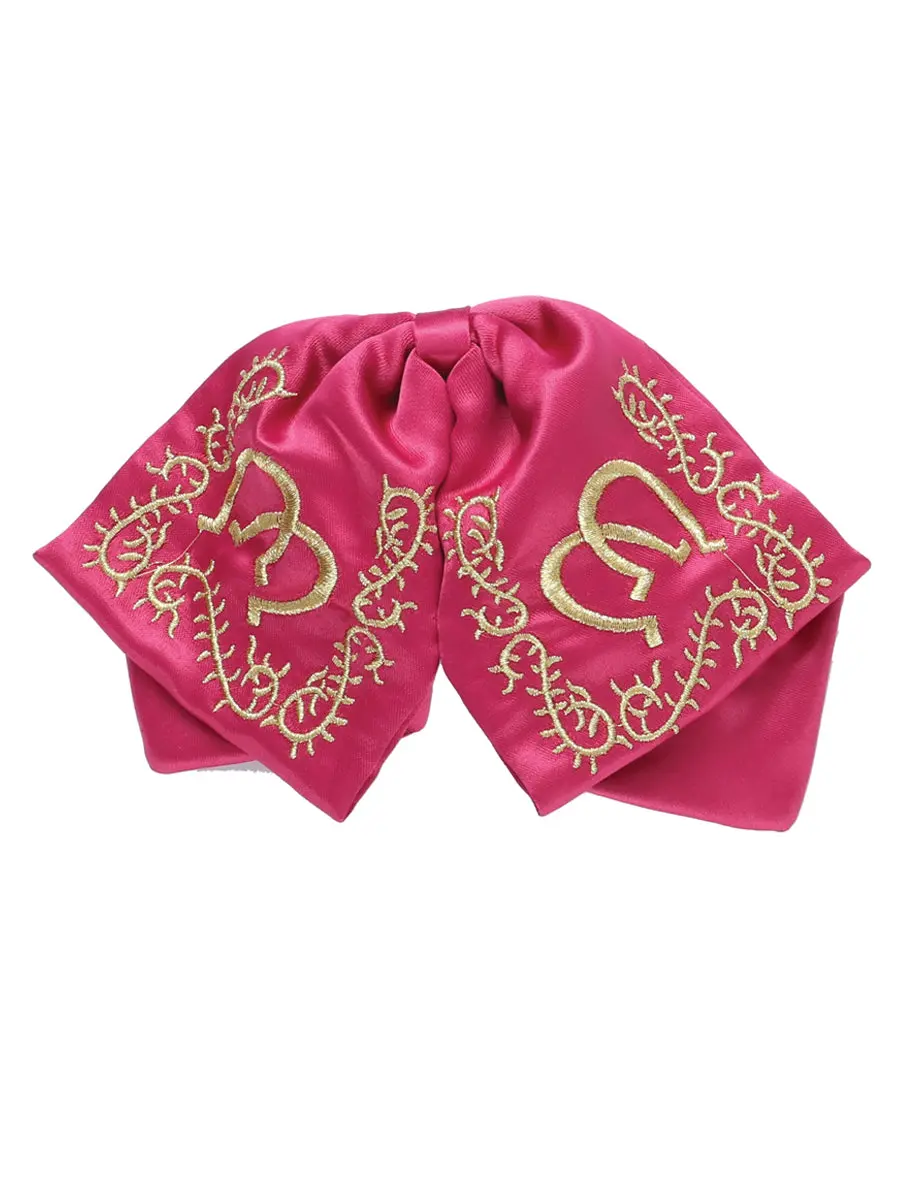 Kids  Mexican Charro Bow Tie 100% Polyester Fuchsia/Gold 601762