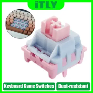 Dust-resistant Sunlit Pink Switch Light Pressure 5 Pins Fine lubrication Mechanical Keyboard Linear Switches
