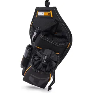 ToughBuilt Drill Holster Heavy-Duty Tool Holster with Cliptech Hub Adjustable Safety Strap Bit Pockets Rugged 1680D Reinforced Construction for Secure Drill Storage on the Jobsite