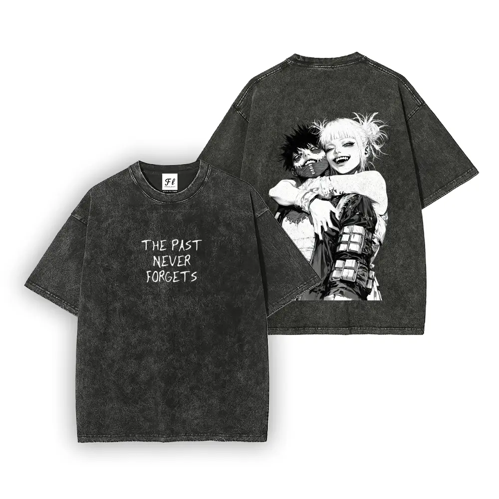 My Hero Academia Dabi & Himiko Toga --Short Sleeve Cotton Unisex Retro wash Tee