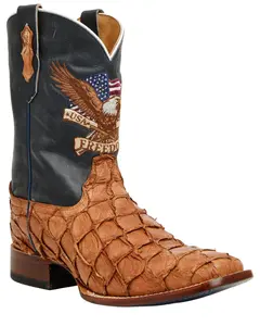Cody James Men's Freedom Exotic Pirarucu Western Boot Broad Square Toe - Becjsp26l11