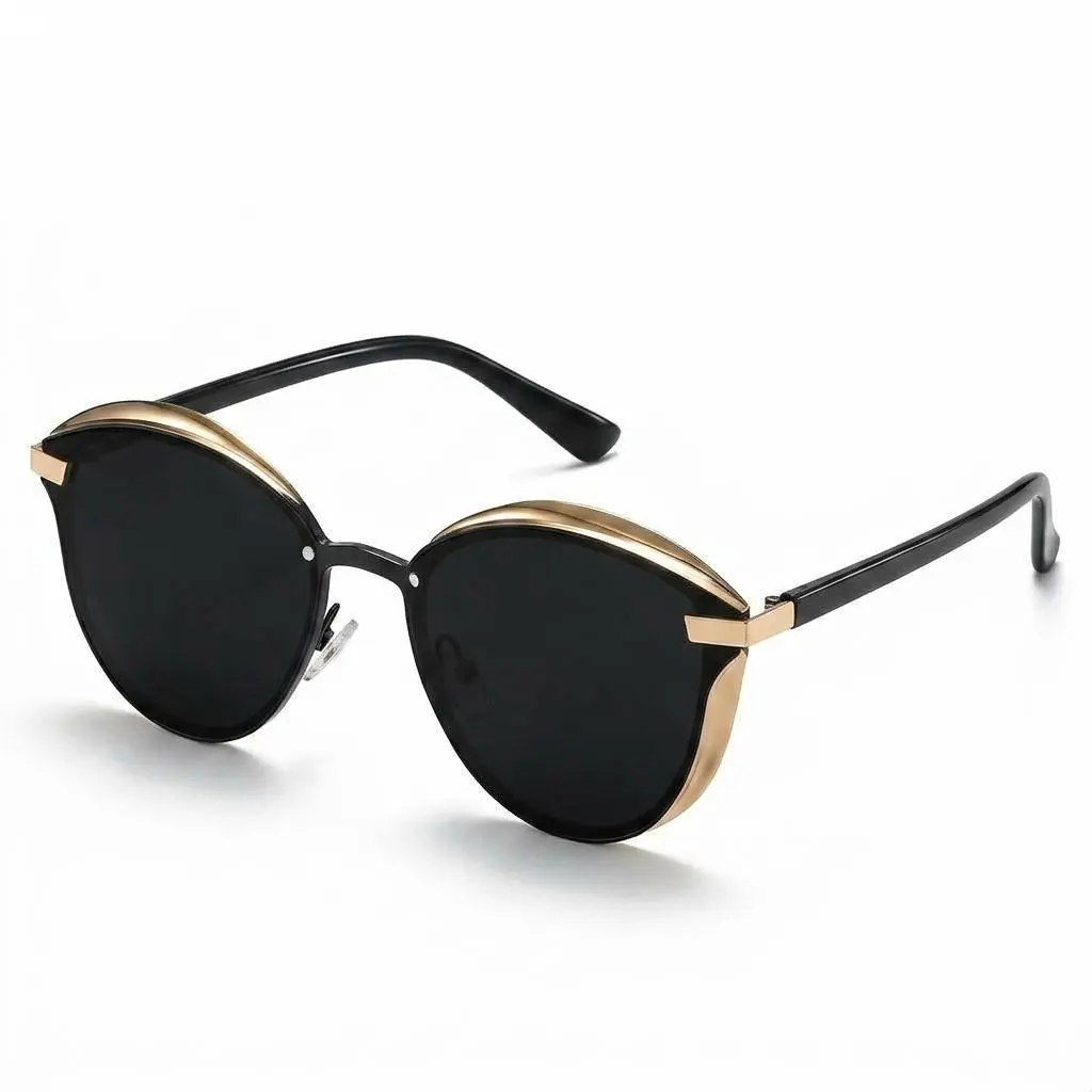 Women's Polarized Sunglasses, Thin-Temple Anti-Glare Full Rim Oval Plastic Sunshades for Driving Indoor leisure equipment