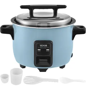 VEVOR Commercial Rice Cooker,  50-Cup Rice Cooker, 10.57 Qt / 10 Liter Large Rice Cooker and Warmer with Nonstick Inner Pot, Fast Cooking and 24-Hour Keep Warm, with Rice Cup and Paddle, for Restaurant