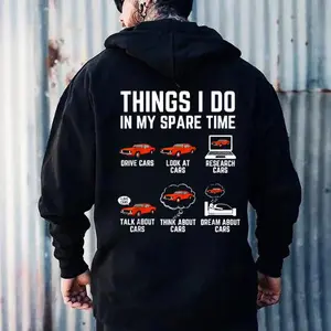 Things I Do in My Spare Time Funny Car Enthusiast Car Lover Hoodie  Hoodie - Sweatshirt