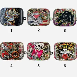 Vintage Tattoo AirPods Case, Legend Tattoo Dragon, Tiger AirPods Case Cover For AirPods 1 2 3 4 & Pro Gen 1 2 3