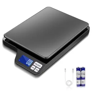 USB Rechargeable Food Scale, Large 5kg/11lb Kitchen Scale with 0.1g/0.01oz High Precision, Stainless Steel Pan, with Tare Function,for Baking Cooking Coffee Package Postage
