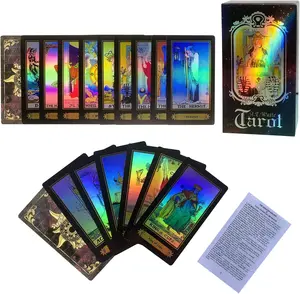 Tarot Cards Set, 78 Surface Laser Tarot Cards with English Instructions Book for Beginners (English Edition)