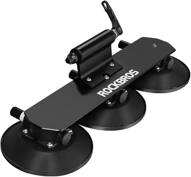 ROCKBROS Sucker Bike Rack for Car Roof Suction Cup Bicycle Carrier Quick Release Aluminium Alloy Roof Rack for Bikes, Bike Accessory, Car Accessories