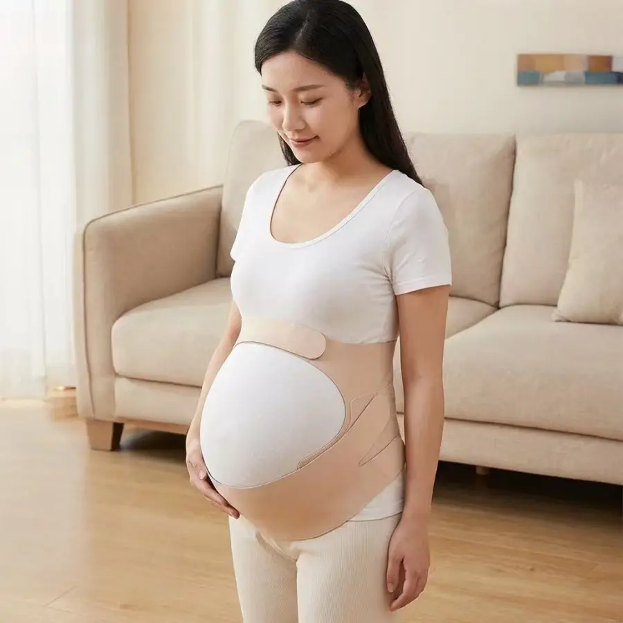 Women's Maternity Belly Band, Breathable Stretch Support Belt for Pregnancy, Adjustable Ergonomic Belly Strap for Back & Waist Pain Relief, Stomach Wrap, Mom, Pregnant Belly Band, Stretchable Maternity Belt