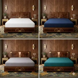 Luxury Cooling Fitted Sheet – 100% Egyptian Micro Cotton, 400 Thread Count Sateen Weave, Deep Pocket 25cm, Breathable Soft Bed Sheet, Anti-Wrinkle Elastic Mattress Cover