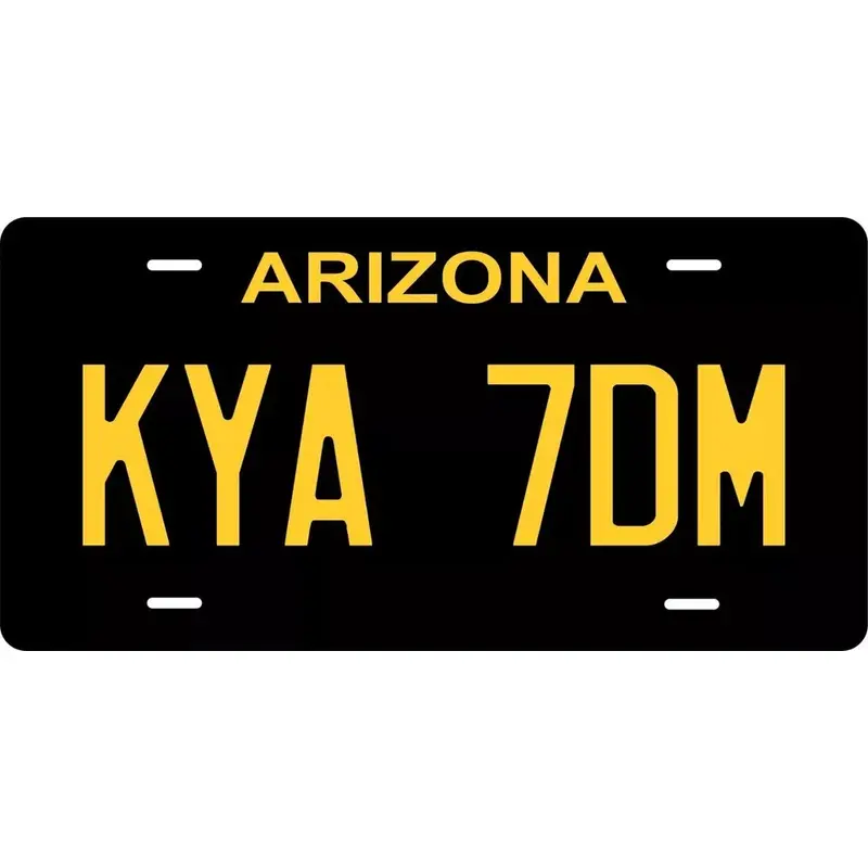 Arizona Black Custom State License Plate Personalized 12"x6" Size