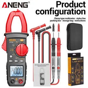 ANENG ST181 Clamp-onMultimeter, 4000A AC Clamp Meter, Zero Voltage Detector, suitable for electricians for testing AC/DC voltage, resistance, capacitance, frequency and continuity,breaker, box