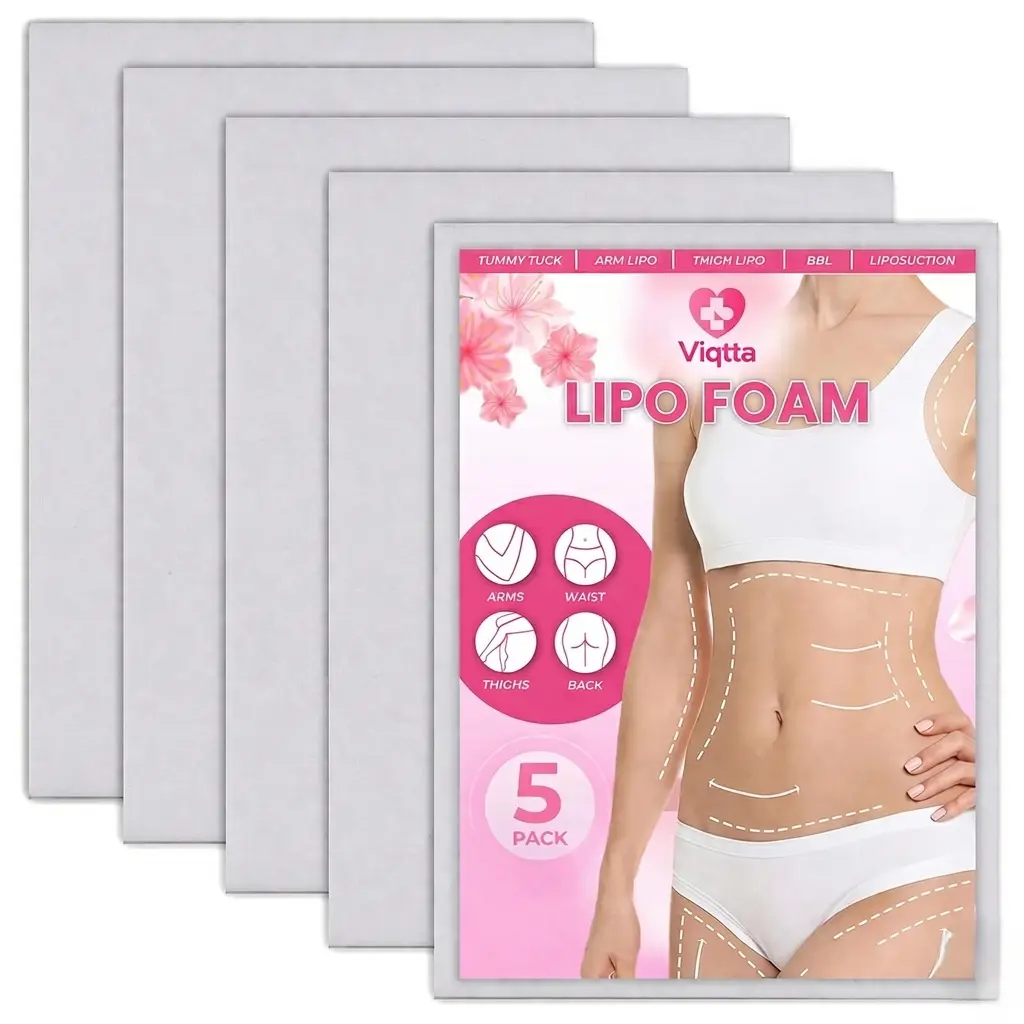 VIQTTA Lipo Foam Pads 5 Pack Compression Boards for Abdomen Waist Thigh Support